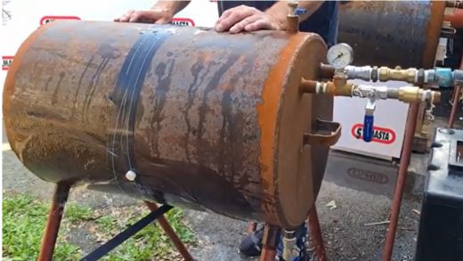 SylPad used to increase pressure resistance during the live leak repair of a 450mm steel pipe