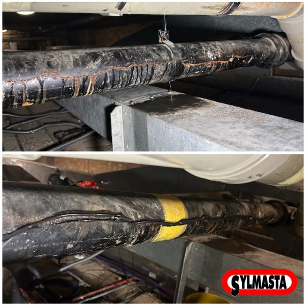 Cracked Cast Iron Pipe Before After 800x800 Sylmasta