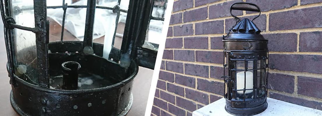 19th century lantern restoration made using Superfast Steel Epoxy Putty